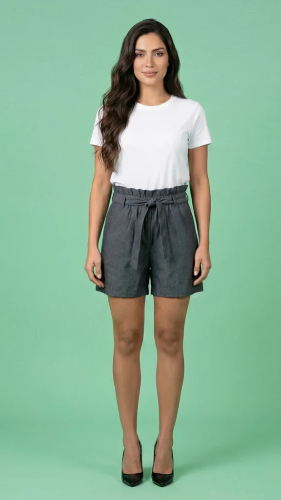 Short con Pretina Ajustable y Tirantes en Michigan Gris – Short Versátil
