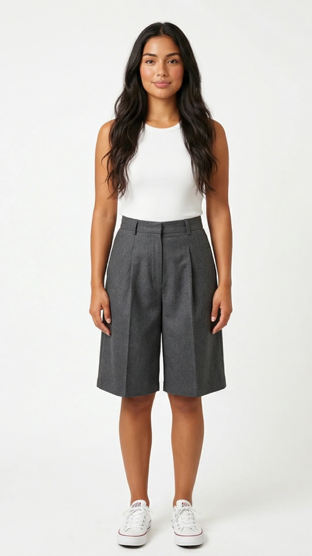 Bermuda Elegante en Michigan Gris – Bermuda Formal para Mujer