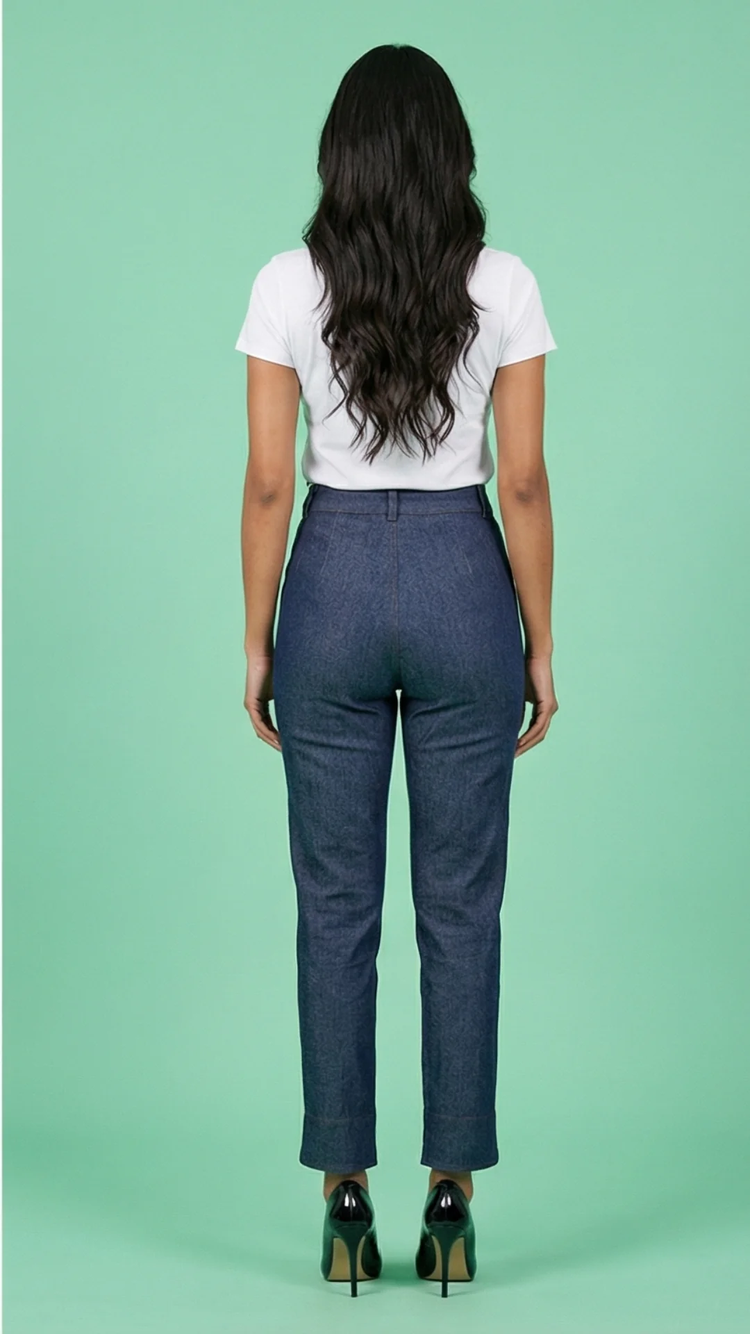 Jogger Elegante en Denim Semiligero – Pantalón Casual Chic Índigo - imagen 3