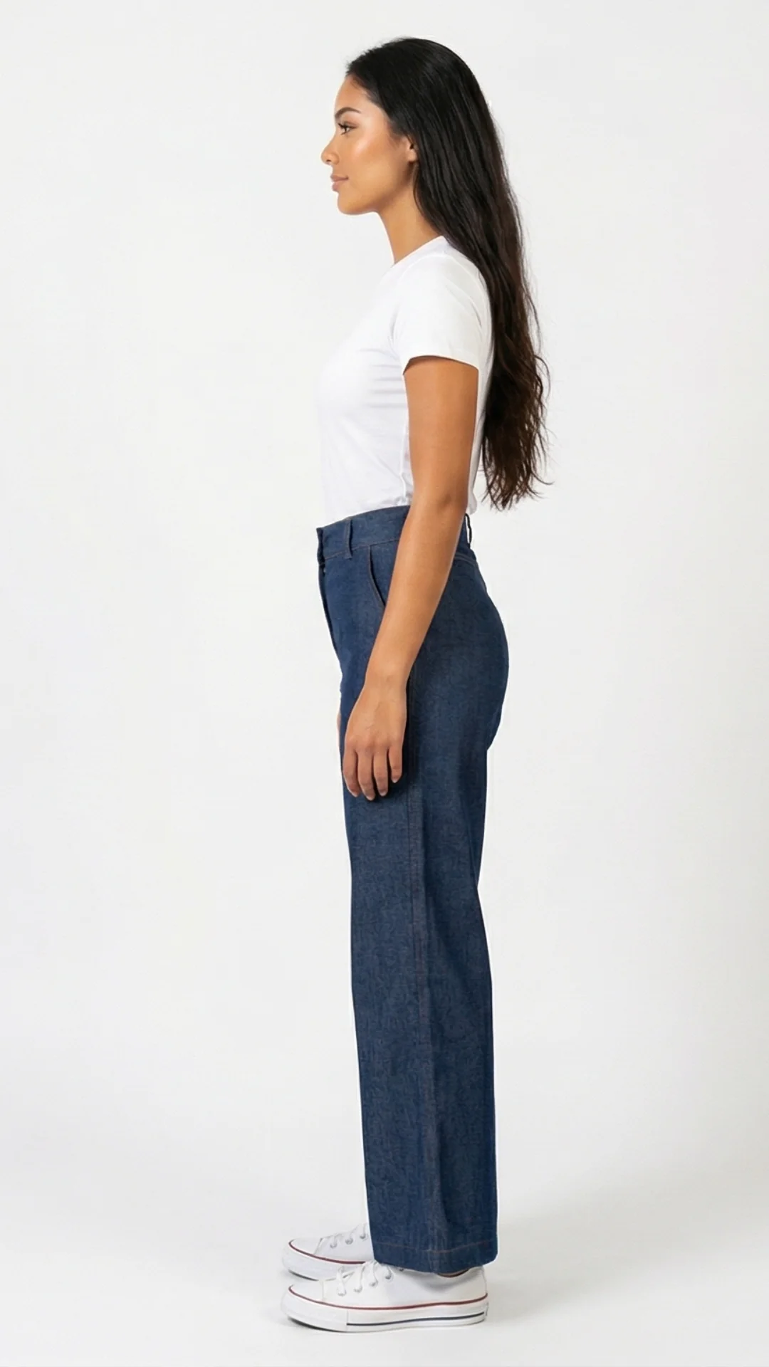 Pantalón Reloj de Arena en Denim Chambray – Pantalón Clásico Semiajustado - imagen 2