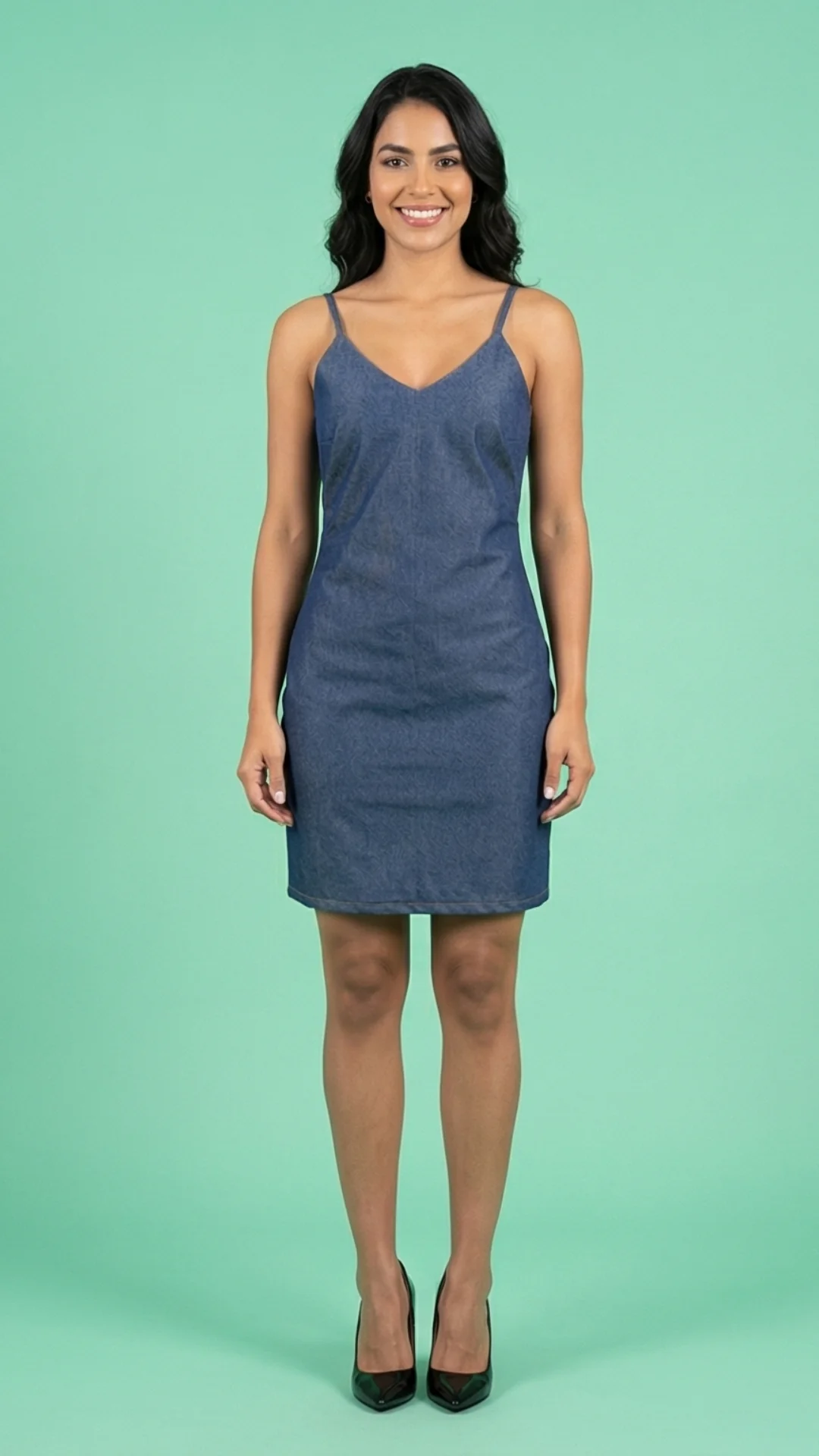 Vestido Entallado en Denim Chambray – Vestido Casual para Mujer