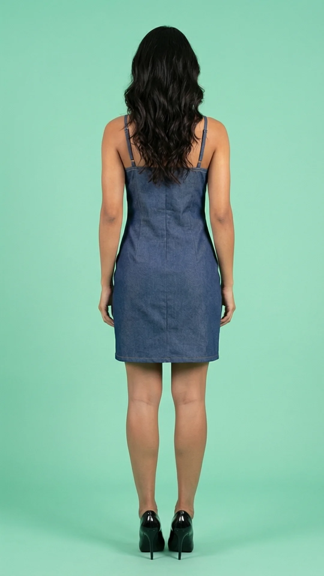 Vestido Entallado en Denim Chambray – Vestido Casual para Mujer - imagen 3