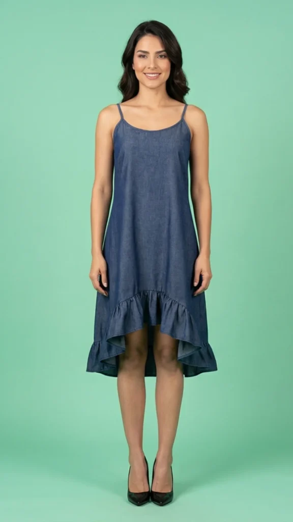 Vestido con Boleros en Denim Chambray