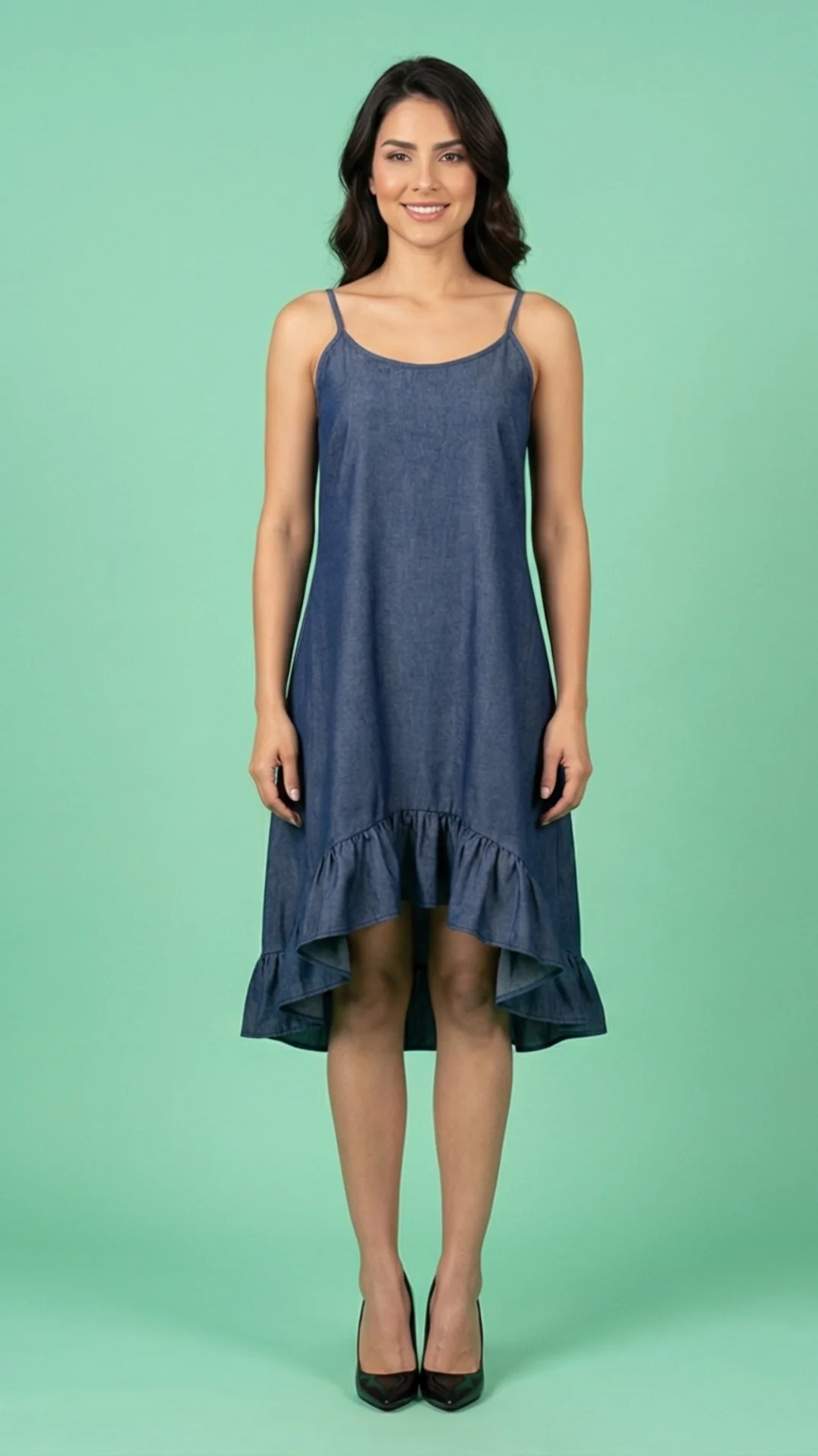 Vestido con Boleros en Denim Chambray - imagen 1